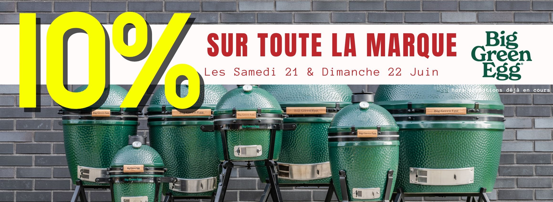 10% sur toute la marque Big Green Egg